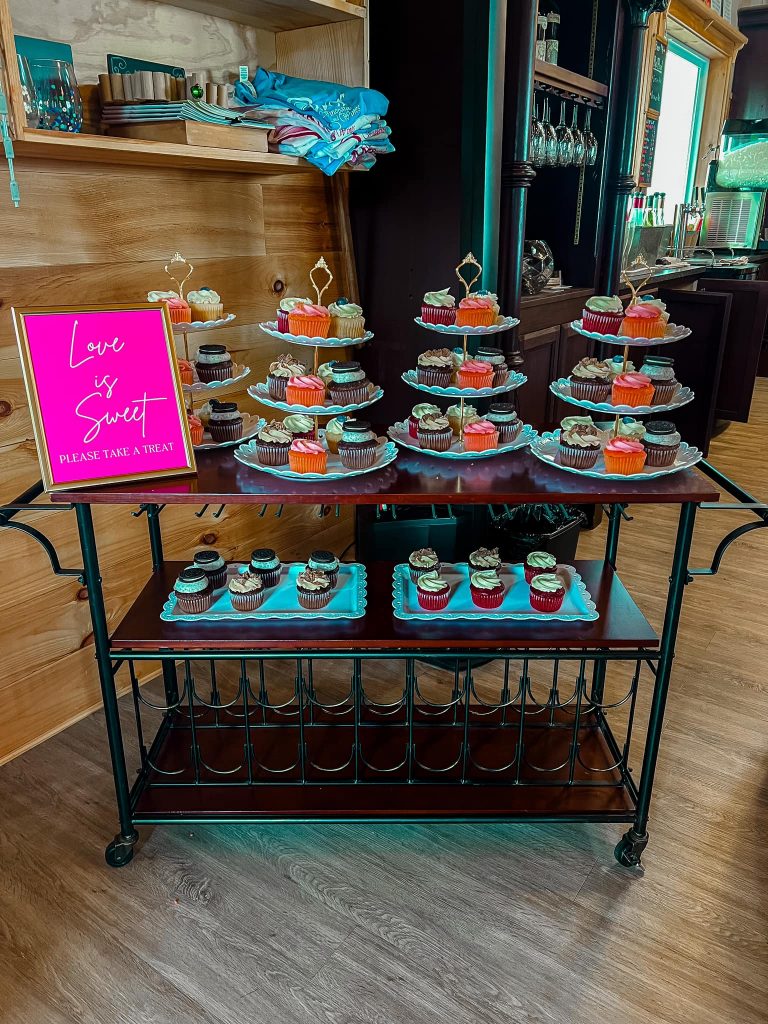 Cupcake station Savor Wine Shower